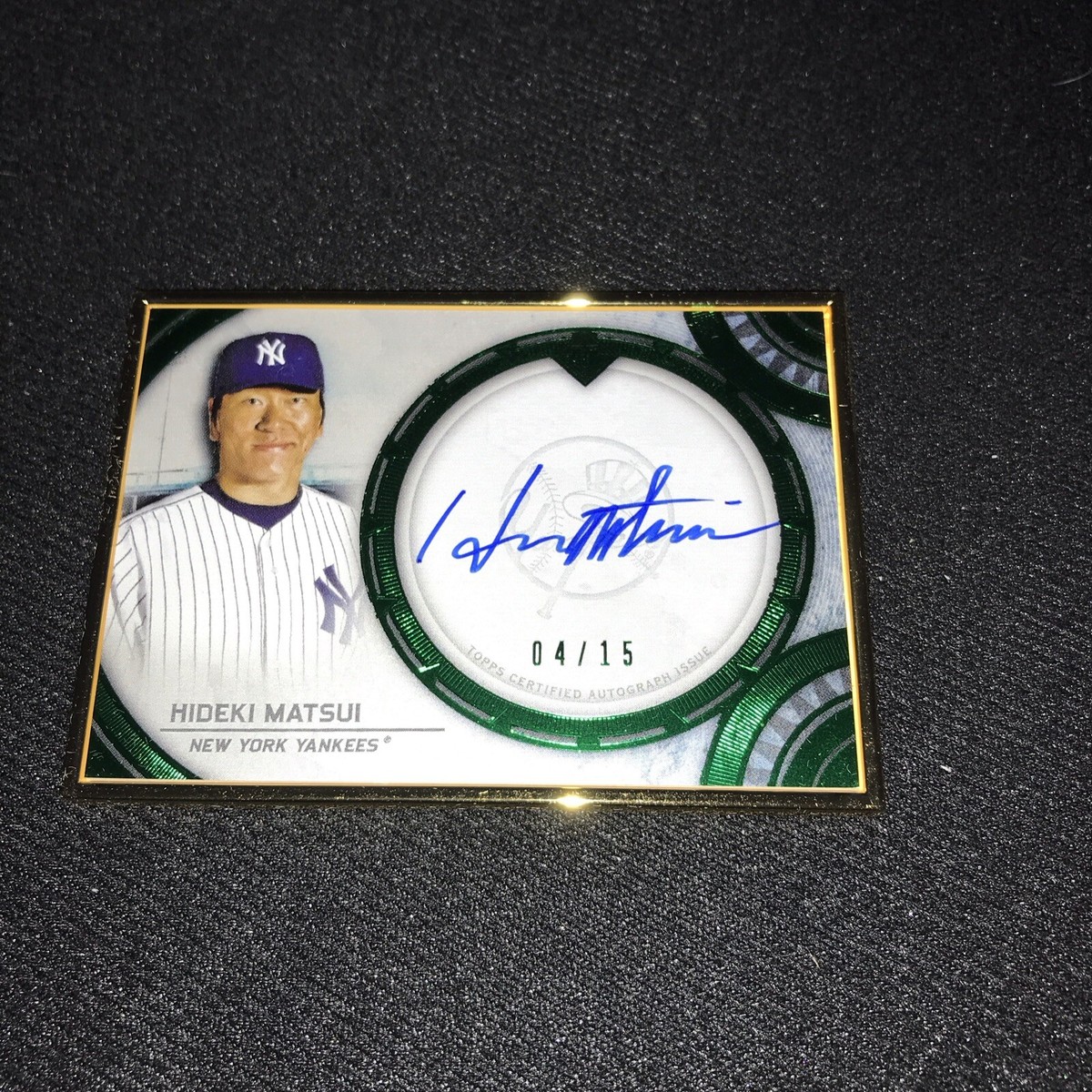 2022 Topps Transcendent Hideki Matsui Green Autograph Auto 04/15 