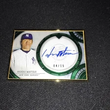 2022 Topps Transcendent Hideki Matsui Green Autograph Auto 04/15 Yankees