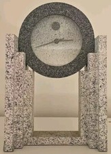 1980s Art Deco Revival Mantle Clock Empire Art Products Memphis Milano Style 