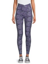No Boundaries Purple Space Dye Cross over Sueded Ankle Leggings Juniors Women