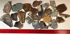 1lb 12oz ASSORTMENT OF AGATE SMALL SLABS UNPOLISHED  Free Shipping