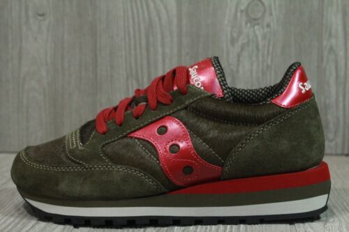 70 Rare SAUCONY Womens shoes Olive green suede Pony hair Jazz sneaker 6.5 - 10 - Picture 1 of 6