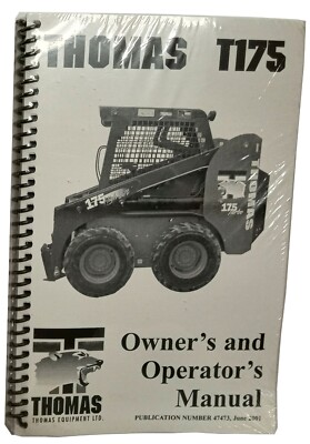 THOMAS T175 SKID STEER LOADER OWNER & OPERATORS MANUAL | eBay