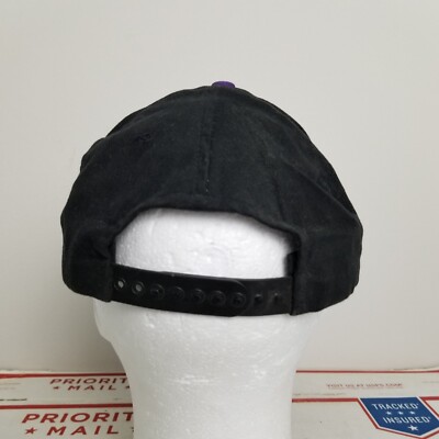 VTG No Fear Hat Snapback Black Purple Jester Skull Skater Made in