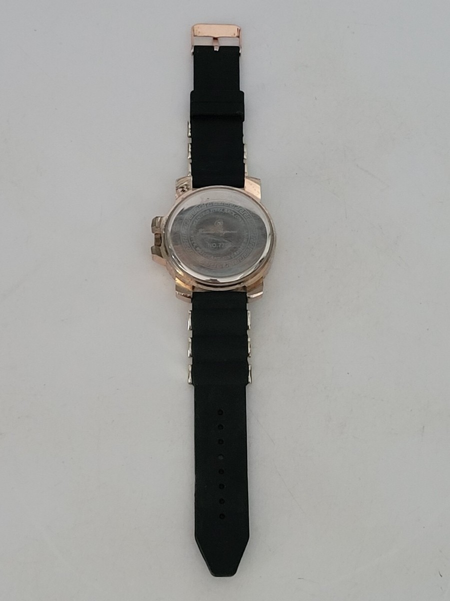 Rare CHARLES RAYMOND Iced XL Hip Hop Bullet Rubber Band Watch