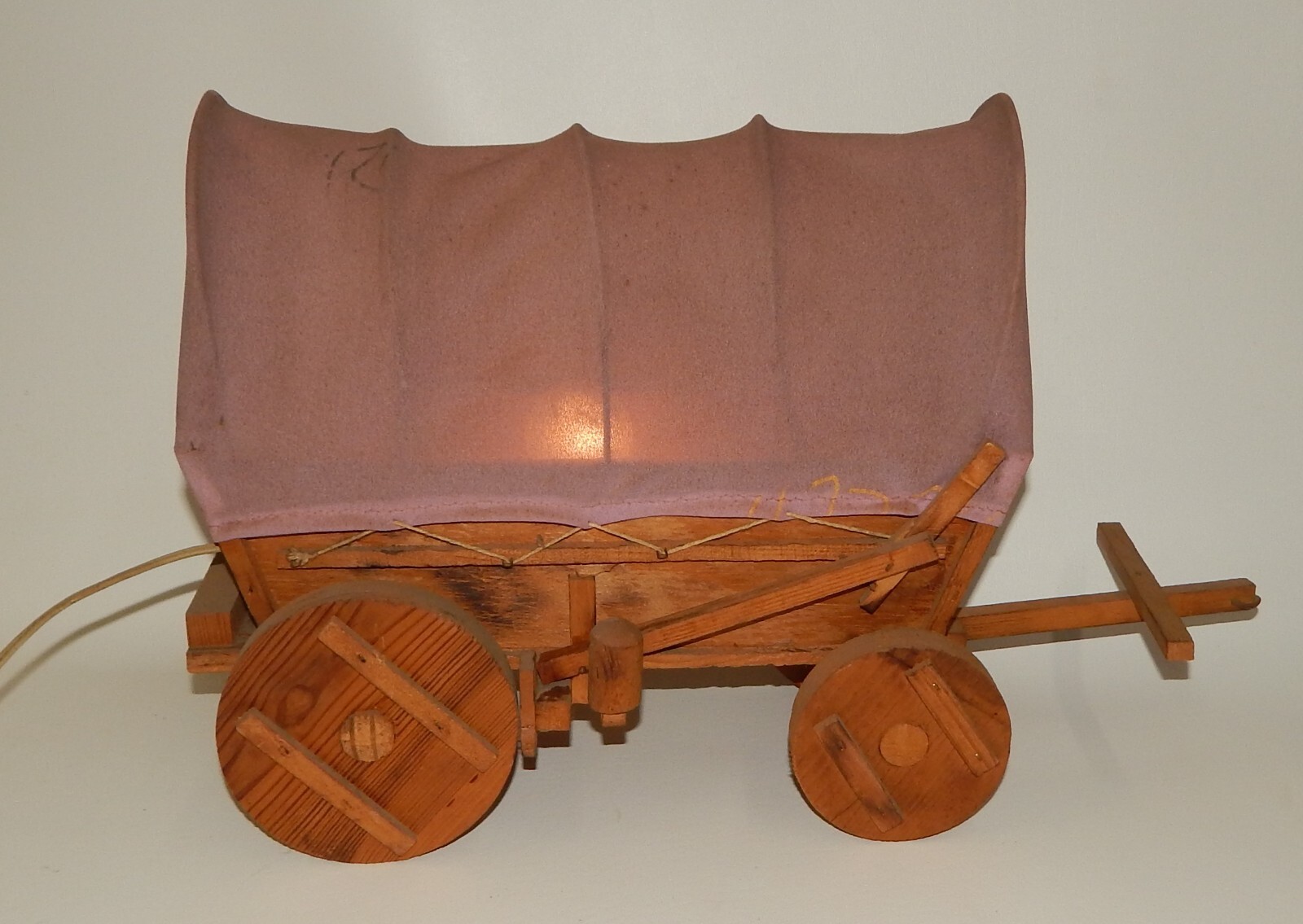 Vintage Wooden Western Covered Wagon Lamp Nightlight | eBay
