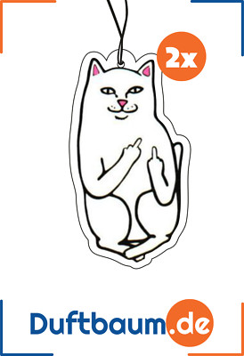 2x Bad Cat Duftbaum Lufterfrischer Katze Mittelfinger Lustig Auto tuning rip dip