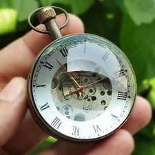 Antique Brass Ball Desk Clock Mechanical Vintage Repli Table Top Decorative Gift