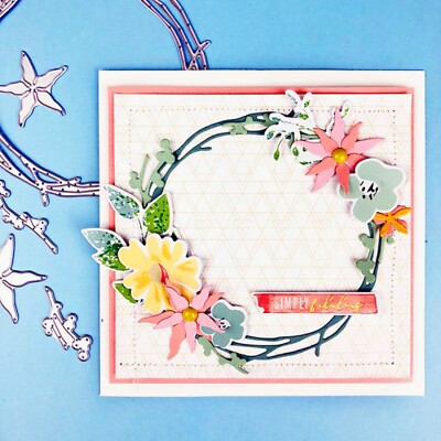 New, Sizzix Thinlits Pretty Wreath 13pc set #662575 Retail $15.99 by Pete Hughes