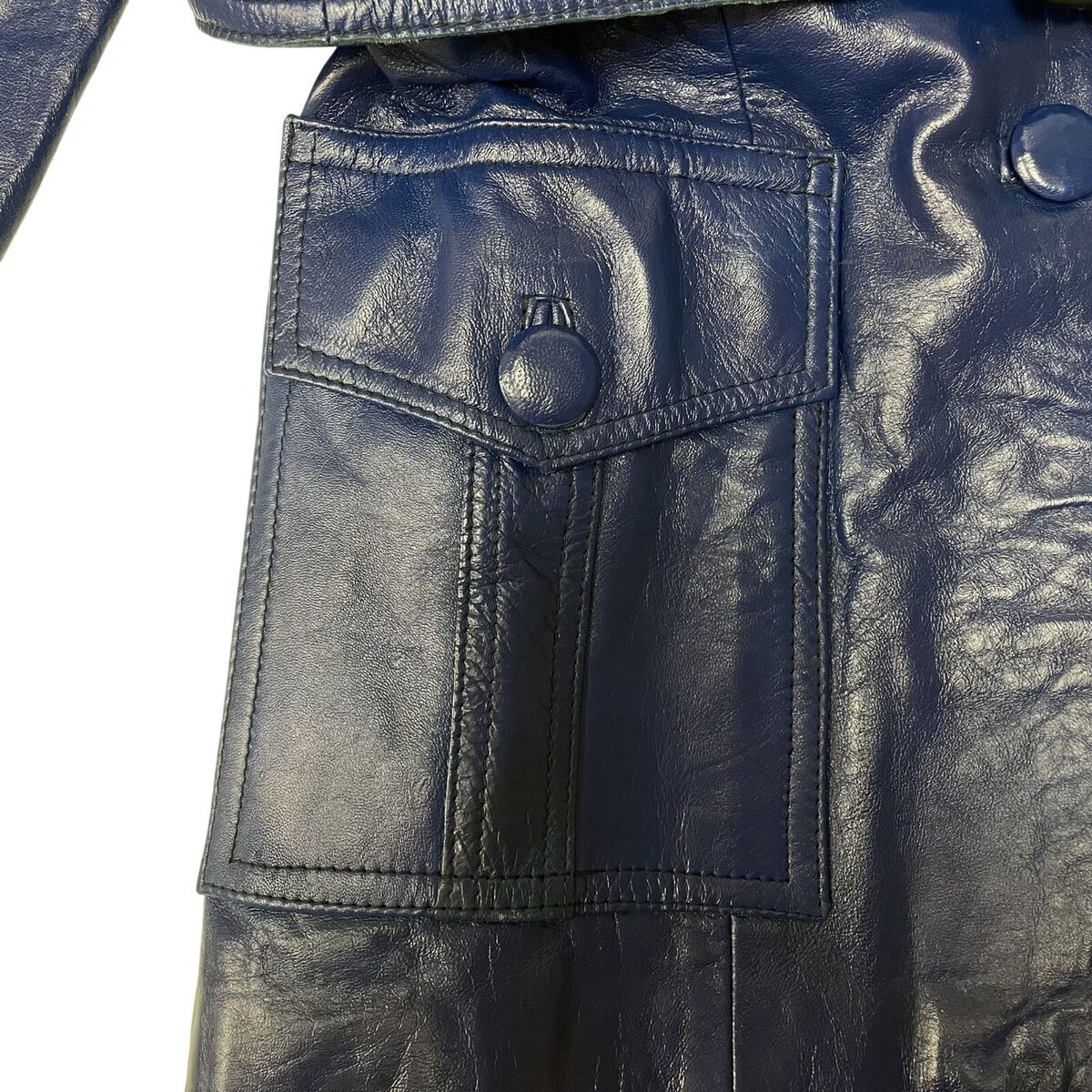 Vtg 70's MoD VIOLET ROYAL Blue Leather Belted Cowboy Western Vtg 70's MoD VIOLET ROYAL Blue Leather Belted Cowboy Western