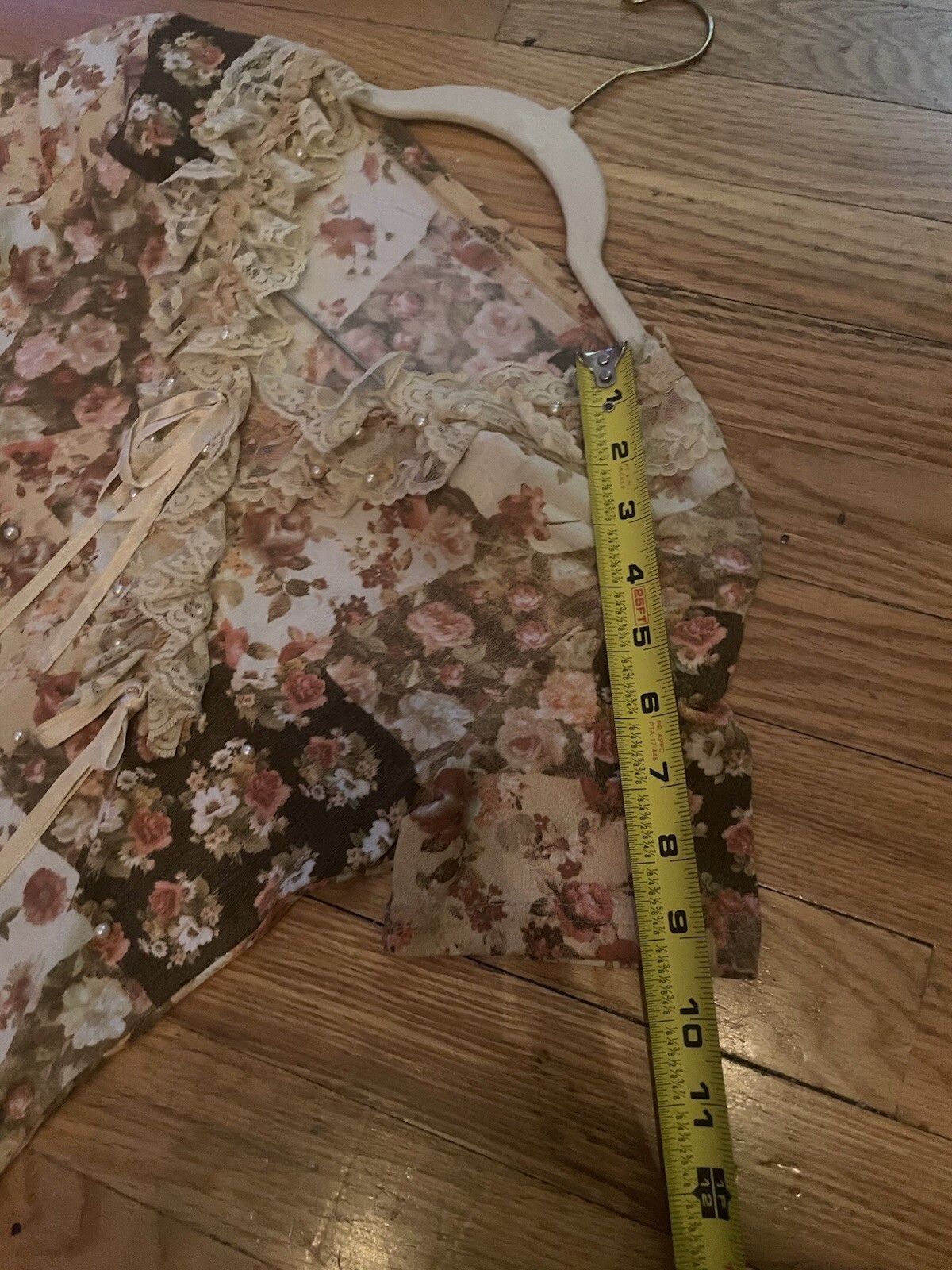 Vintage Printed Quilt Patchwork Floral Blouse Neu… - image 5