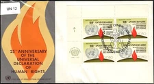 SAVOYSTAMPS – UN FDC – 1966 –25TH ANNI. OF THE UNIV. DECLARATION OF HUMAN RIGHTS