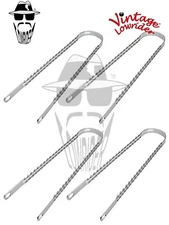 4 Vintage Lowrider 20" Double Square Twisted Fender Brace Chrome Bike Bicycle.