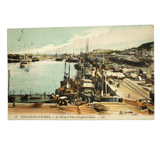 France Boulogne-Sur-Mer Le Pont Marguet 1916 Postcard Postmark Cancel Stamp