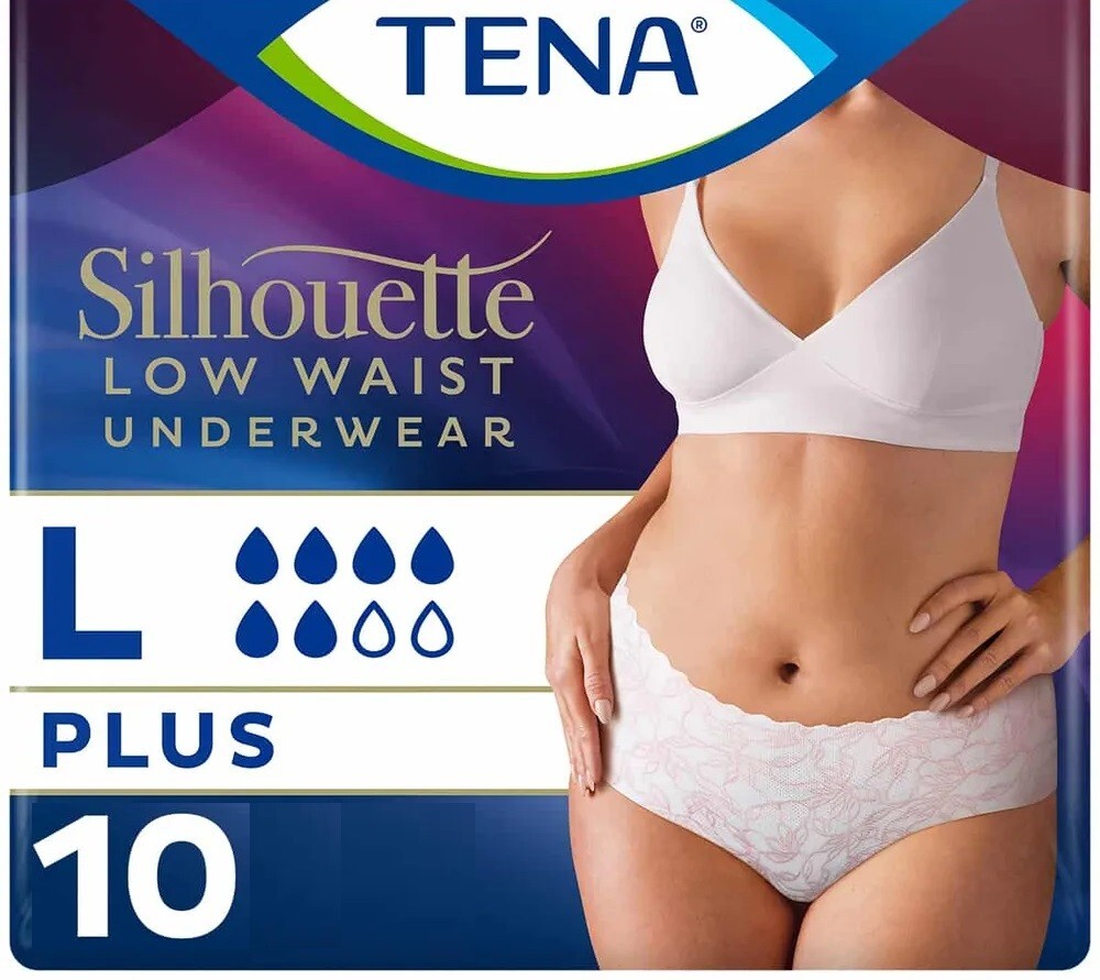 TENA Silhouette Plus Low Waist White Large 10 Pack - Image 7
