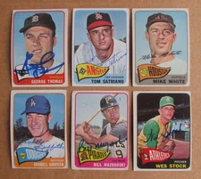 1965 TOPPS BASEBALL SIGNED AUTOGRAPHED CARD SINGLES COMPLETE YOUR SET UPDATED