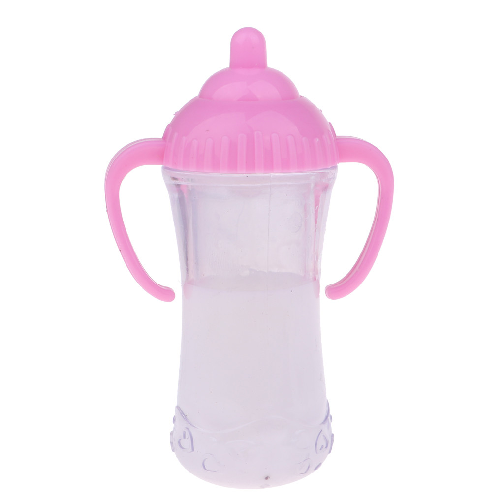 2x Baby Doll Feeding Bottles Disappearing Milk Bottle Play House Toys