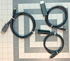Lot 3 pc USB-C to DisplayPort Display Port DP Cable Adapter USB 3.1 DP 1.2 ~ 6ft