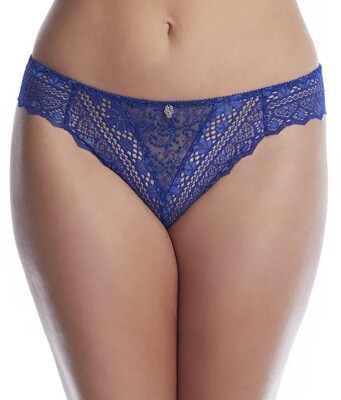 Empreinte CAPRI BLUE Cassiopee Lace Low Rise Thong, US Small