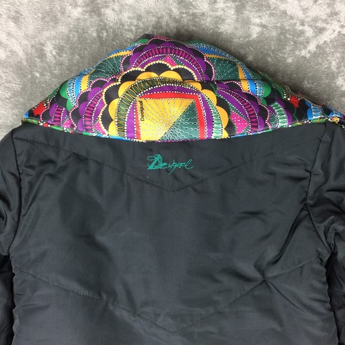 Desigual Puffer Jacket Girls 13/14 Reversible Art to Wear Abstract Colorful - Picture 9 of 19