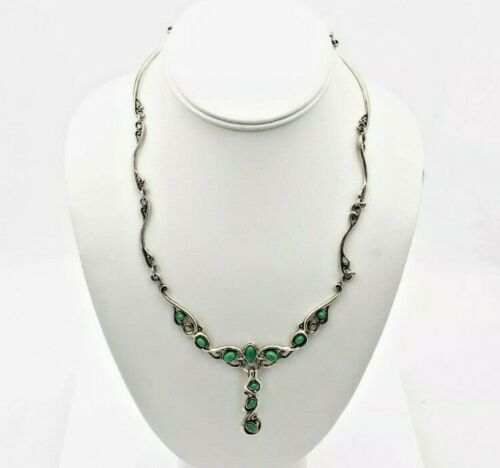 VINTAGE CAROLYN POLLACK STERLINGSILBER HALSKETTE MIT ANHÄNGER