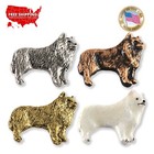 Creative Pewter Designs American Eskimo Dog Lapel Pin or Magnet, D310F