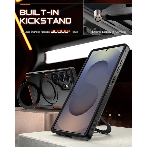 Für Samsung Galaxy S25 Ultra Hülle | Poetic Slim Magnet Ring Ständer Cover Orange - Bild 6 von 6