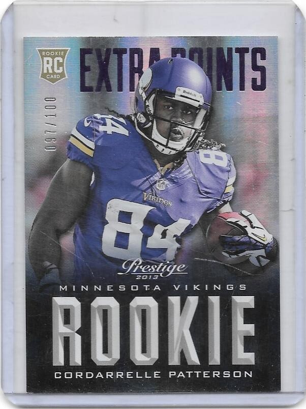 2013 PRESTIGE CORDARRELLE PATTERSON "PURPLE EXTRA POINTS" ROOKIE CARD 'D/100 eBay