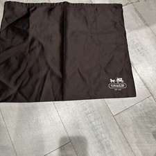 Coach Dust Storage Cover Drawstring Bag Dark Brown 23x19 Satin