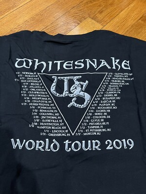 Whitesnake David Coverdale 2018 North American Last Tour XL Shirt