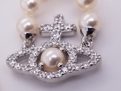 VIVIENNE WESTWOOD Olympia Platinum-Plated Brass & Pearl