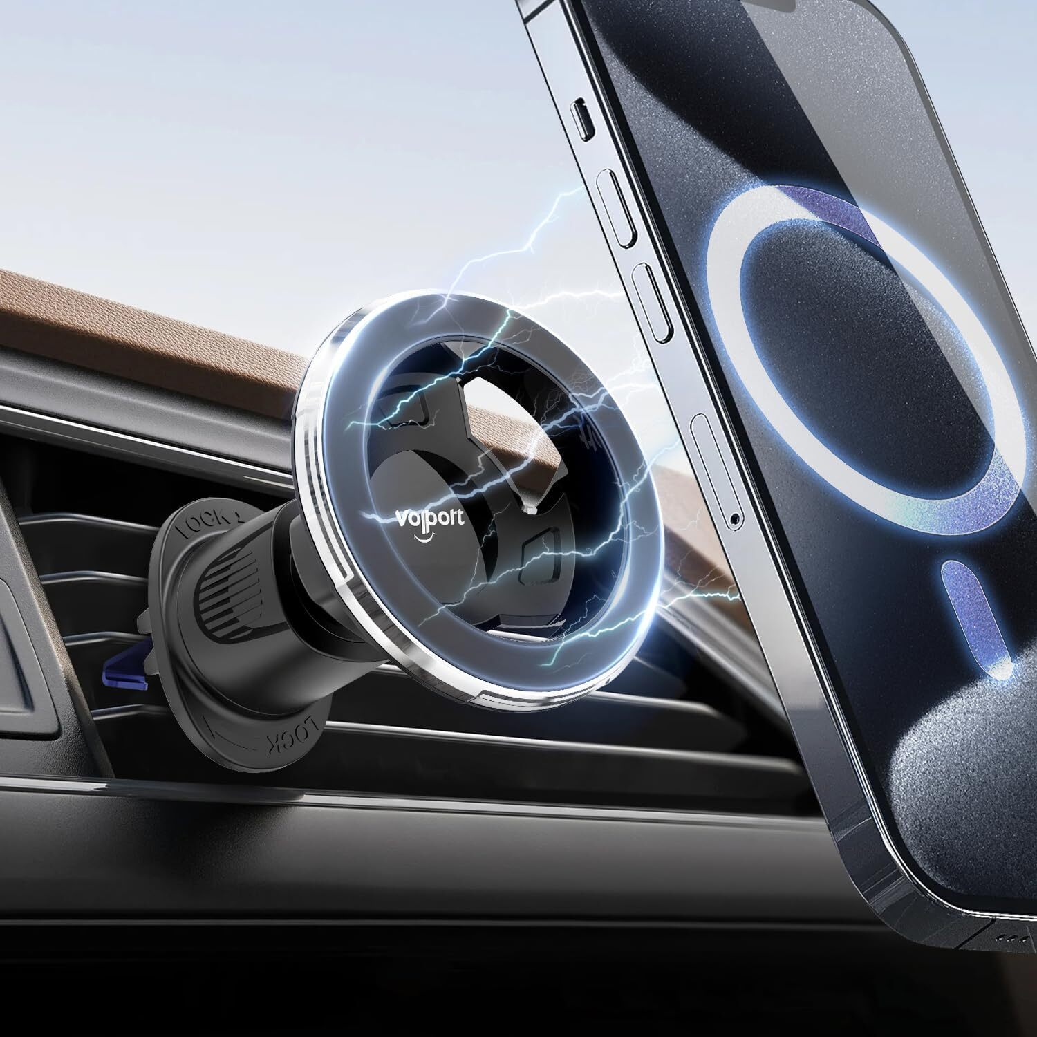 For Car Mount Stable Air Vent Hook Clip Magnetic Phone Holder for Car Strong