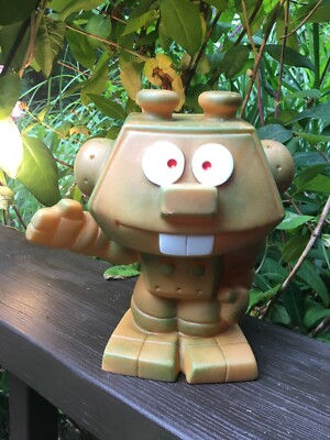 scarce 1983 BULLY FIGUREN plastic robot bank htf toy Star Power Aviva Ent. vtg~