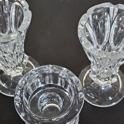 Lote de candelabros de cristal surtidos de colección/7 candelabros de vidrio cónicos votivos decoración de boda - Imagen 6 de 8