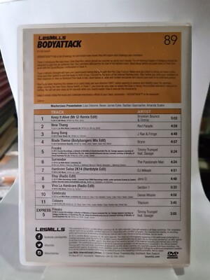 LES MILLS BODYATTACK 89 - DVD + CD + BOOKLET SET - WORKOUT FITNESS