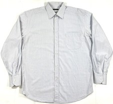 Canali Mens Dress Shirt Size 16 41 Blue Plaid Long Sleeve Made In Italy