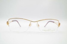 Vintage Neostyle Dynasty 755 822 Titan Gold Burgundy Half Rim Glasses NOS