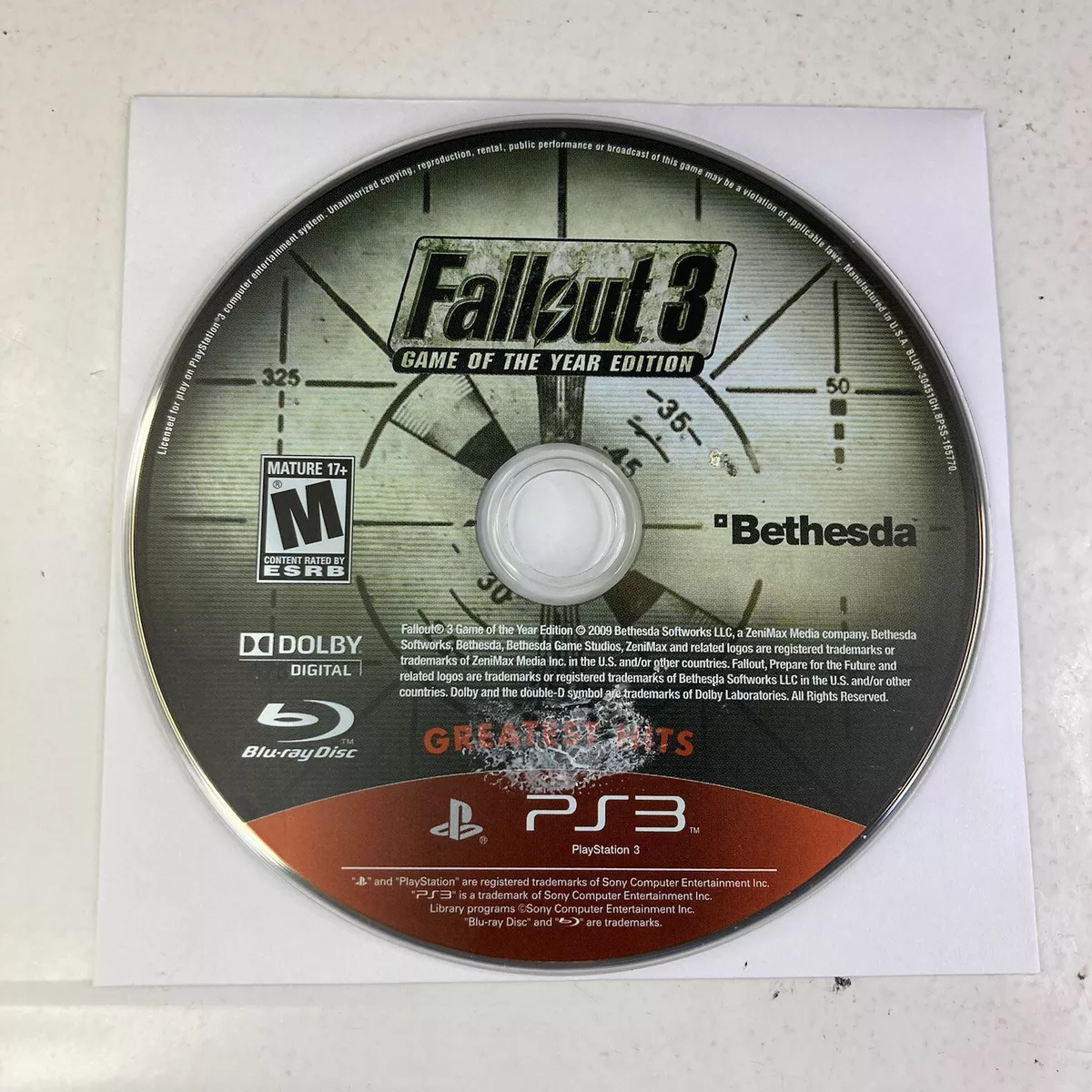 Fallout 3 - Sony Playstation 3 [PS3 Bethesda GOTY Game of the Year Action]  NEW