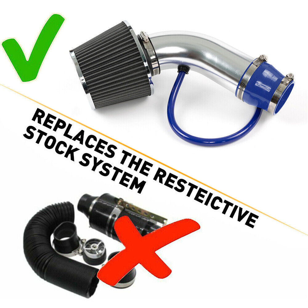 Cold Air Intake Filter Kit Induction Pipe Power Hose Flow System Aluminum Alloy - Foto 5