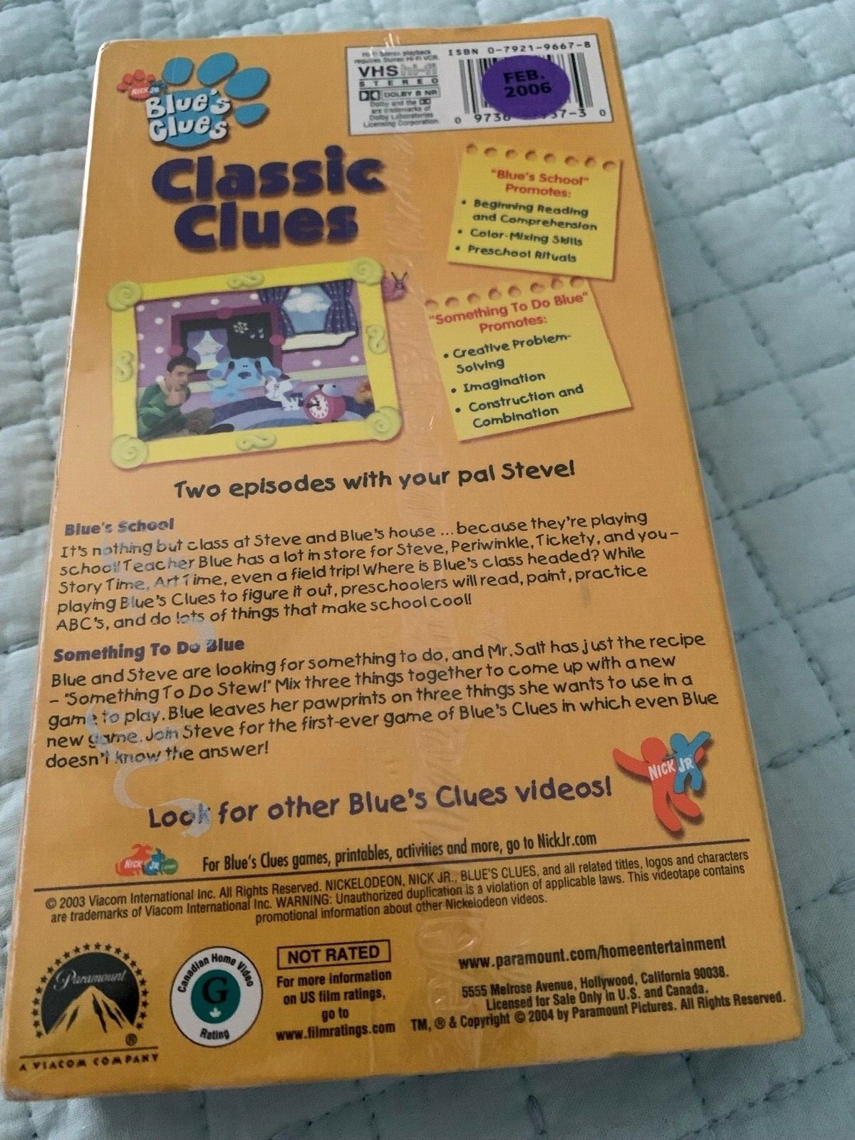 BLUES CLUES CLASSIC CLUES VHS TAPE NEW Grelly USA