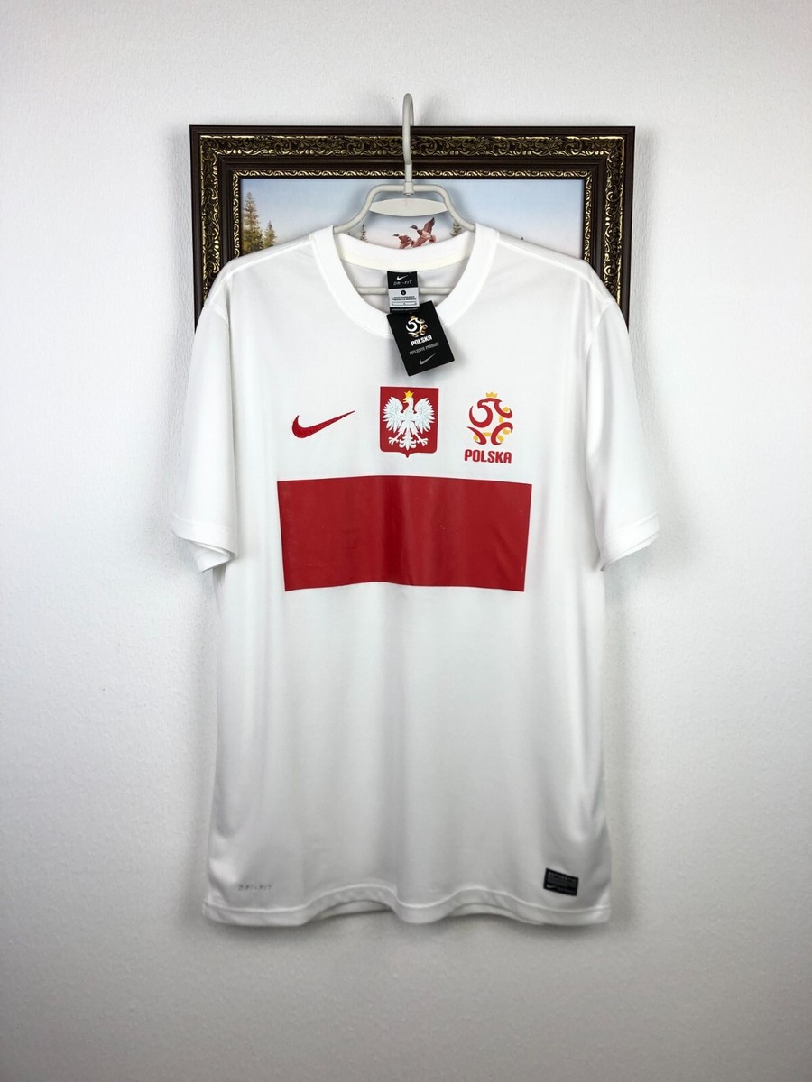 Poland Home football shirt 2012 Soccer Nike Jersey Mens White