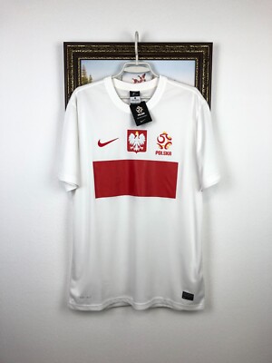 Poland Home football shirt 2012 Soccer Nike Jersey Mens White