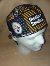 Steelers Medical Surgical Tie Scrub Hat