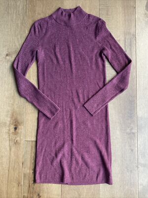 striped ribbed knit dress Striped Ribbed Ruffle Knit Dress main image 1