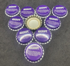 VINTAGE LOT OF 10 NUGRAPE PURPLE UNUSED BOTTLE CAP