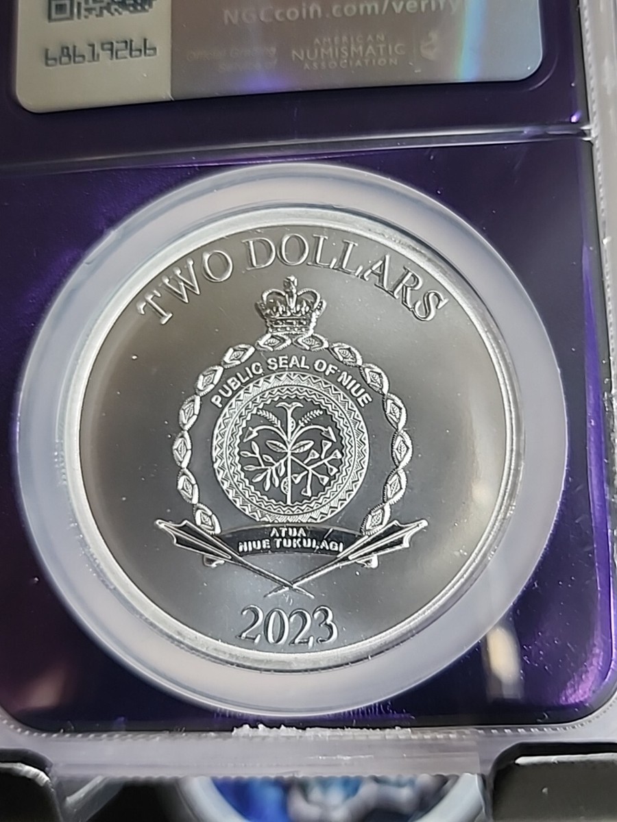 2023 Niue Marvel Spider-Man 1oz Silver Coin NGC MS69 Purple