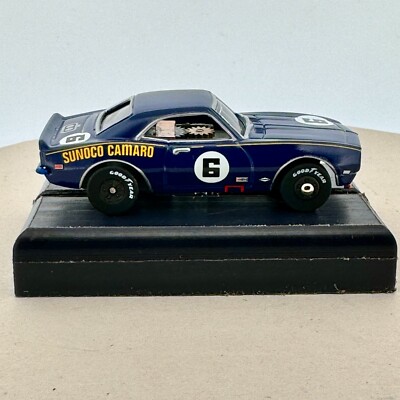 Auto World '68 Chevy Camaro, Blue Sunoco Penske, Black Wheels