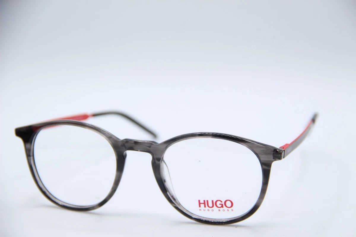 Hugo Boss Hb11114 Br Burgundy Gray Authentic Eyeglasses 50-19-140 HUGO BOSS HB11082 BU BURGUNDY /BROWN HORN EYEGLASSES GLASSES  main image 2