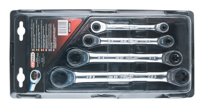 KS Tools GEARplus Torx-E-Doppel-Ratschenringschlüssel-Satz, 4-teilig - 503.4364