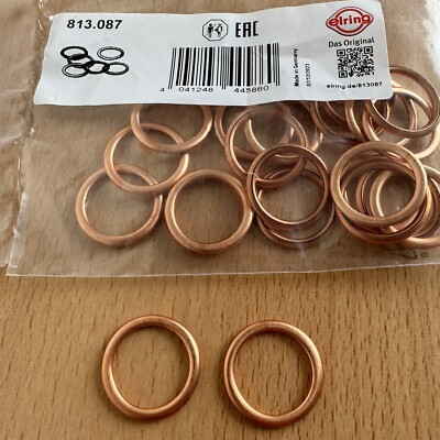 2x ELRING 813.087 Dichtring Ölablassschraube Dichtung RENAULT PEUGEOT 31326 Ford